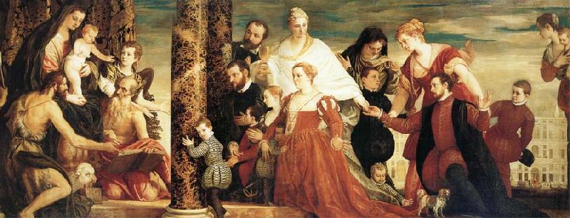 Paolo  Veronese The Madonna of the house of Coccina Norge oil painting art